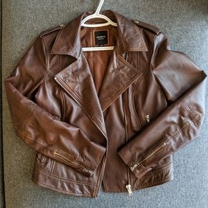 Barney's Leather Biker Jacket
